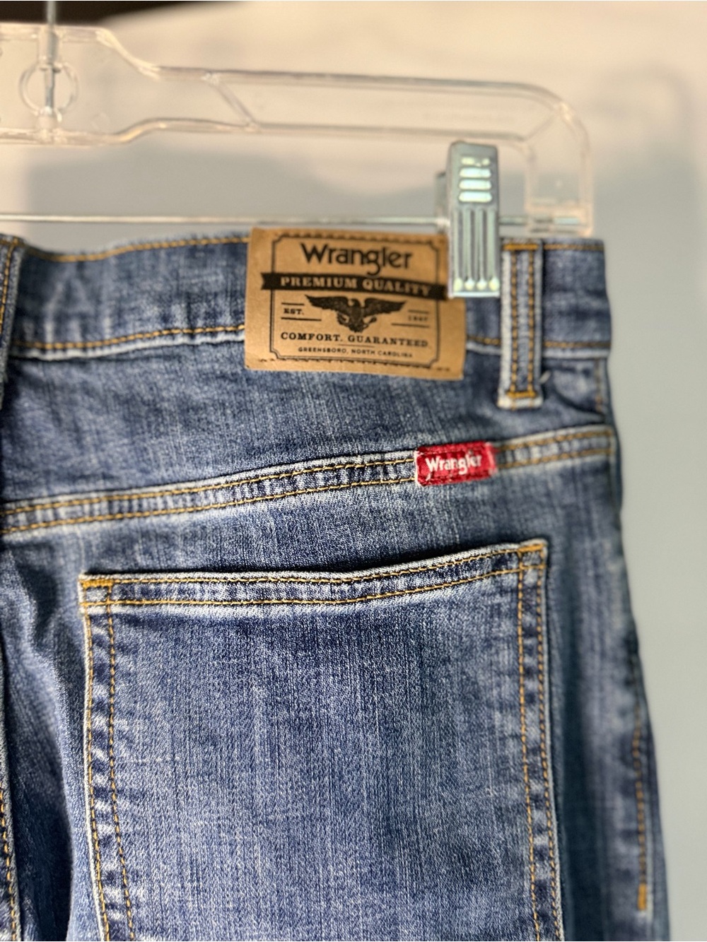 Wrangler Kids Blue Denim Jeans with Red Logo Tab